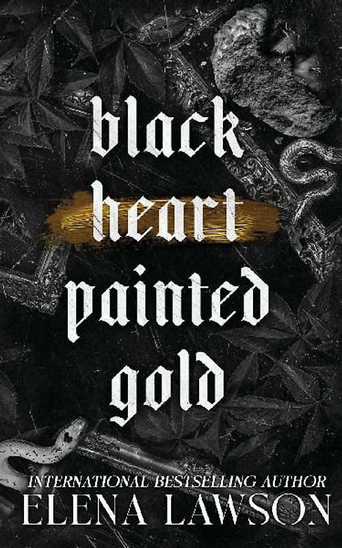 Black Heart Painted Gold