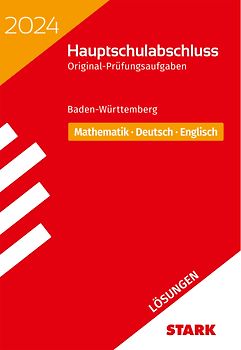 STARK Lösungen zu Original-Prüfungen Hauptschulabschluss 2024 - Mathematik, Deutsch, Englisch 9. Klasse - BaWü