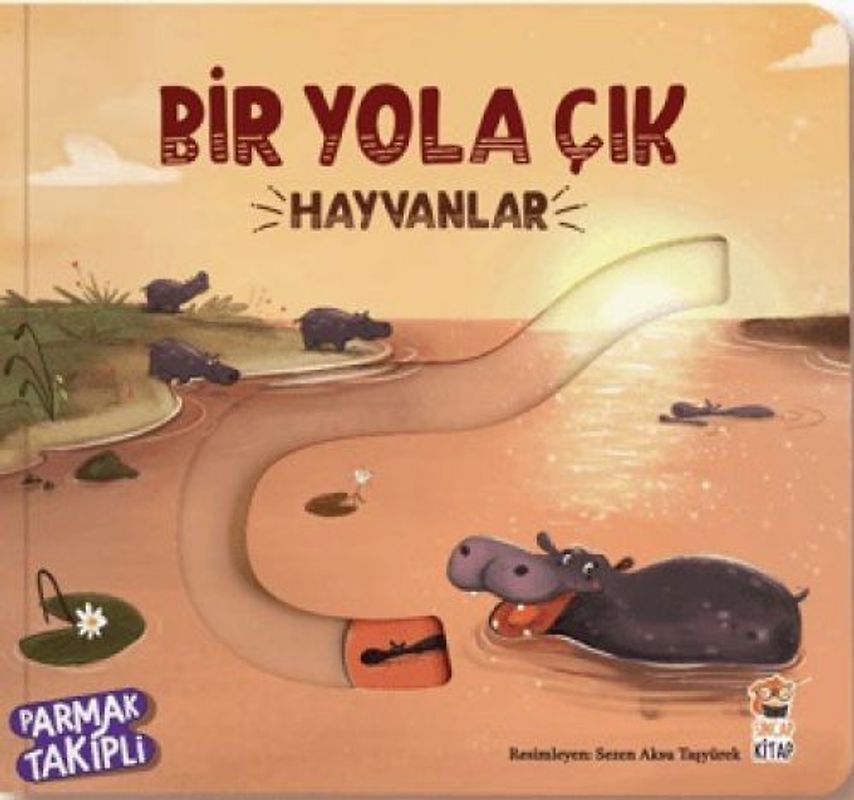 Bir Yola Cik Hayvanlar Parmak Takipli Kitap