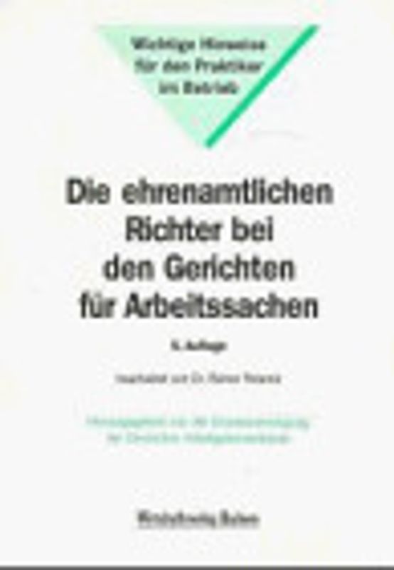 Die ehrenamtlichen Richter bei den Gerichten für Arbeitssachen