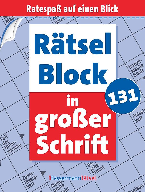 Rätselblock in großer Schrift 131