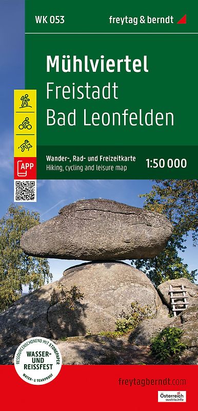 Mühlviertel, Wander-, Rad- und Freizeitkarte 1:50.000, freytag & berndt, WK 053