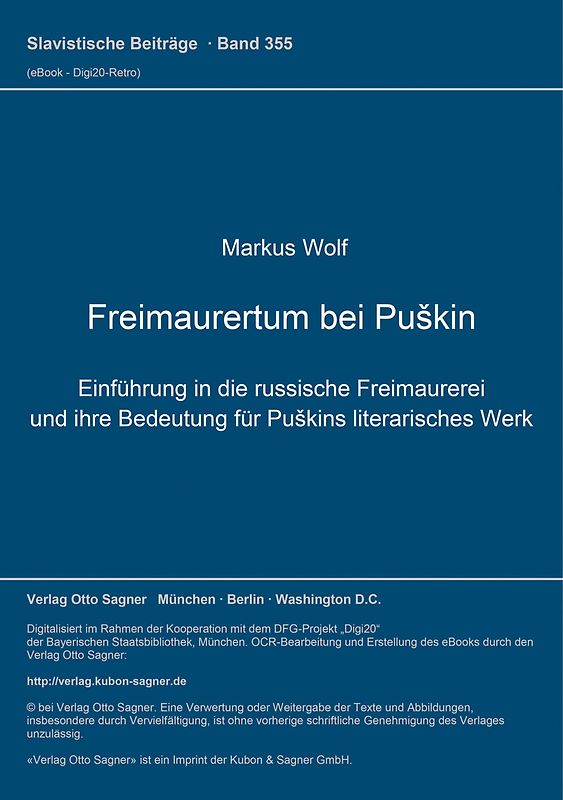 Freimaurertum bei Puškin