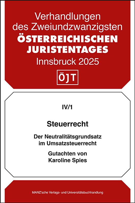 Steuerrecht Der Neutralitätsgrundsatz im Umsatzsteuerrecht