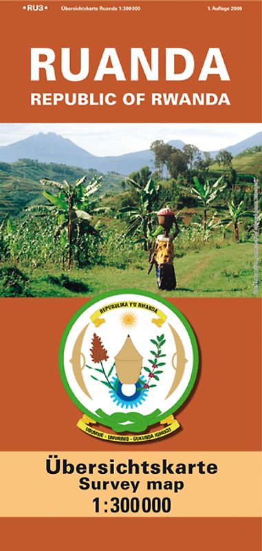 Ruanda - Übersichtskarte 1:300000