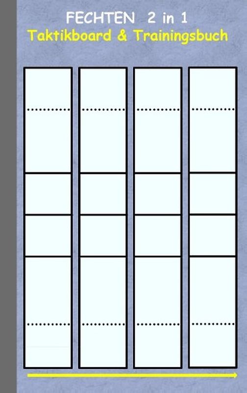 Fechten 2 in 1 Taktikboard und Trainingsbuch