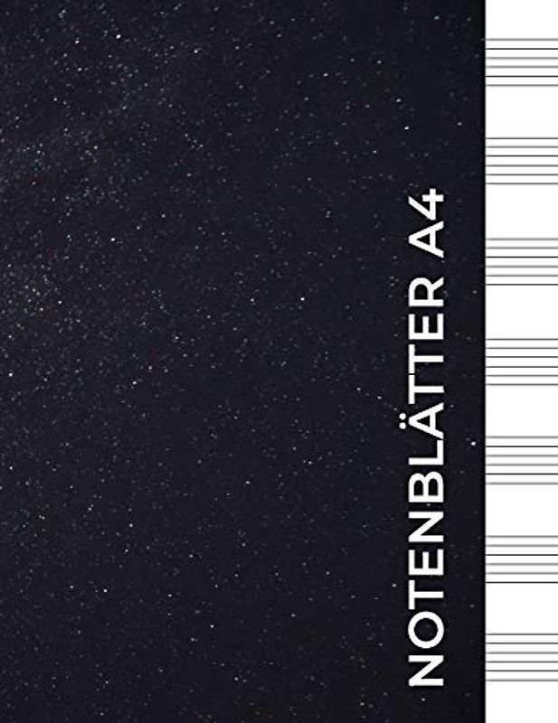 Notenblätter A4: Notenbuch mit 96 Blanko Seiten | 12 Systeme pro Seite | Für Anfänger, Fortgeschrittene und Komponisten