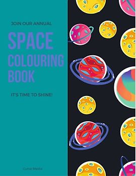 Space colouring book: Fun Outer Space Coloring Pages With Planets, Stars, Astronauts, Space Ships And Toddlers Ages 2-8