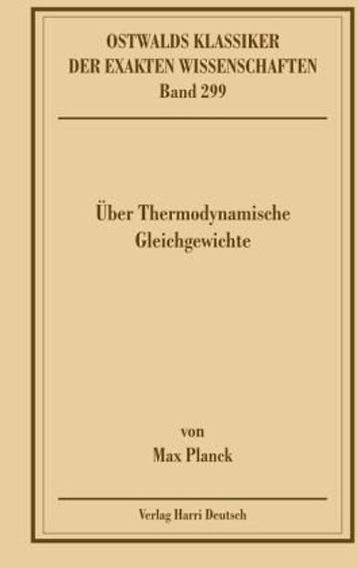 Über Thermodynamische Gleichgewichte