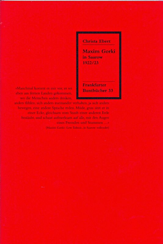 Maxim Gorki in Saarow 1922/23