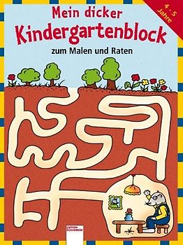Mein dicker Kindergartenblock zum Malen und Raten