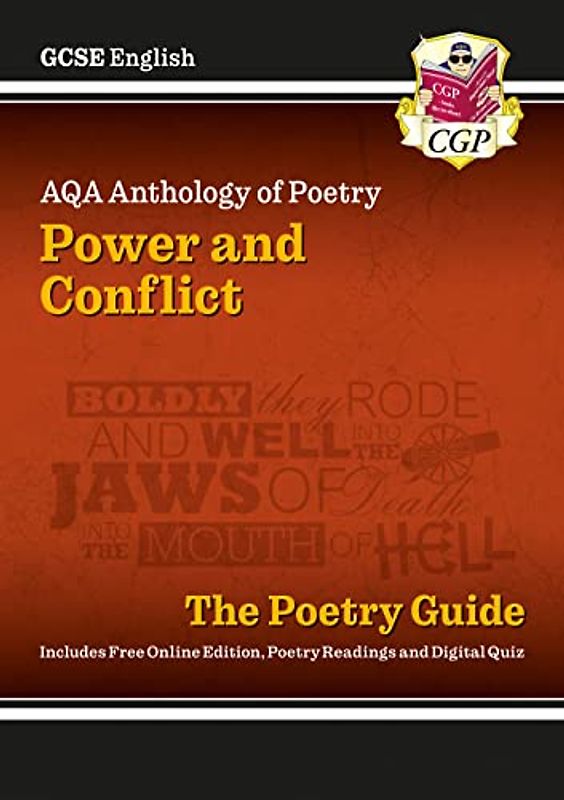 New GCSE English AQA Poetry Guide - Power & Conflict Anthology inc. Online Edition, Audio & Quizzes: perfect for 2022 and 2023 exam revision (CGP GCSE English 9-1 Revision)