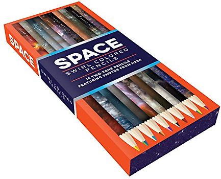 Space Swirl Colored Pencils: 10 Two-Tone Pencils Featuring Photos from NASA
