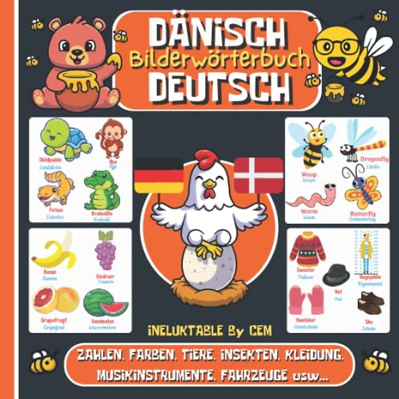 DÄNISCH DEUTSCH BILDERWÖRTERBUCH: Kinderbuch zum Dänischlernen, dänisch lernen für kinder, Mädchen und Jungen, Anfänge, farbiges Aktivitätsbuch, erste Wörter auf dänisch
