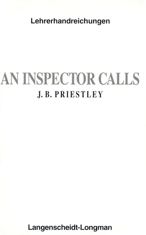 An Inspector Calls. Lehrerhandreichungen