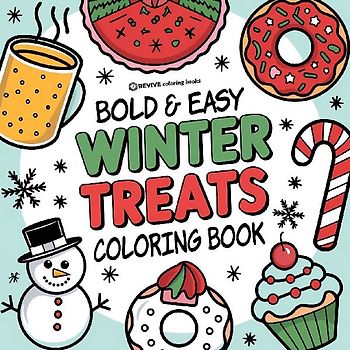 Bold & Easy Winter Treats Coloring Book