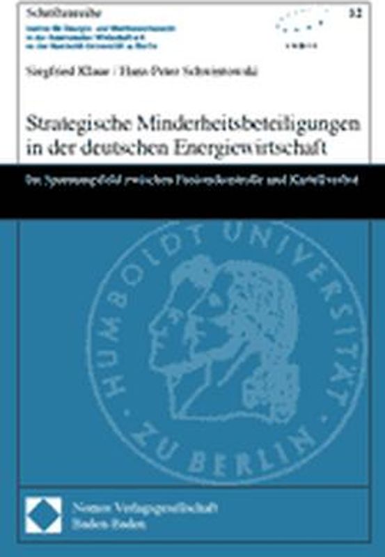 Strategische Minderheitsbeteiligungen in der deutschen Energiewirtschaft