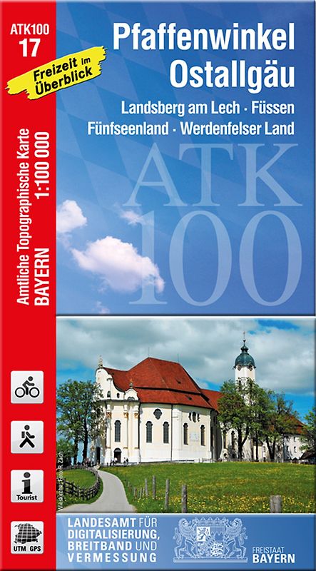 ATK100-17 Pfaffenwinkel, Ostallgäu (Amtliche Topographische Karte 1:100000)