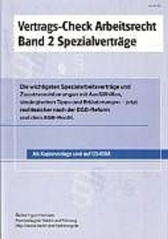 Vertrags-Check Arbeitsrecht / Spezialverträge