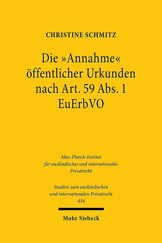 Die "Annahme" öffentlicher Urkunden nach Art. 59 Abs. 1 EuErbVO