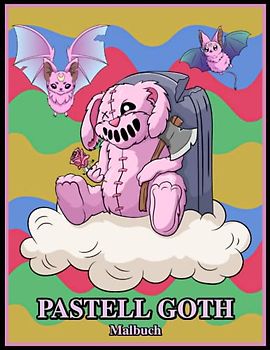 Pastell goth Malbuch: Scary Gothic Satanic Malvorlagen für Erwachsene