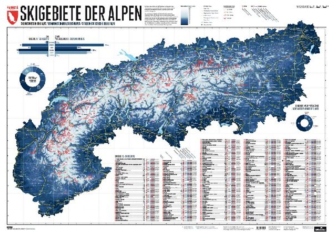 266 Skigebiete der Alpen