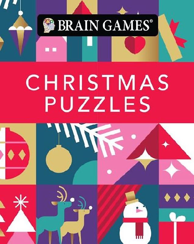 Brain Games Mini - Christmas Puzzles (Stocking Stuffer - Design Cover)