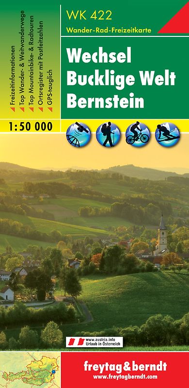 freytag & berndt Wanderkarte WK 422 Wechsel - Bucklige Welt - Bernstein 1:50.000