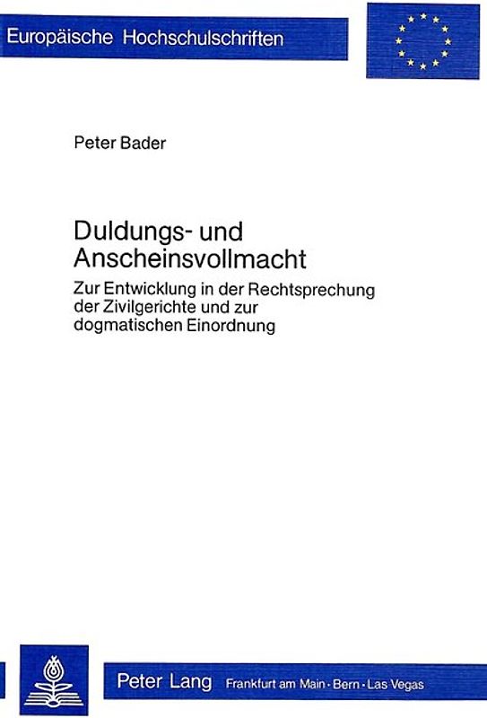 Duldungs- und Anscheinsvollmacht