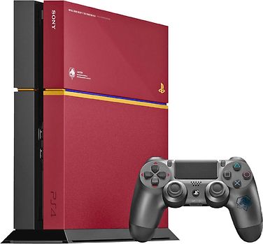 Sony PlayStation 4 500 GB [Limited Edition Metal Gear Solid V - The Phantom Pain inkl. Wireless Controller, ohne Spiel] rot schwarz