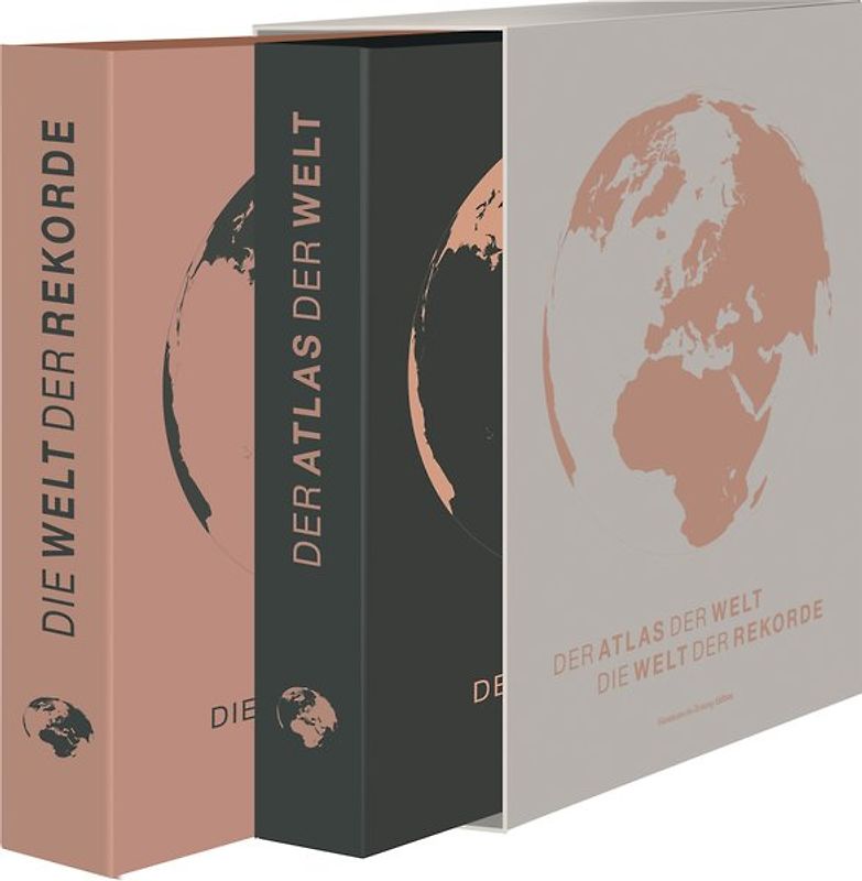 Weltatlas - Der Atlas der Welt, Die Welt der Rekorde - 2 Bände im Geschenkschuber