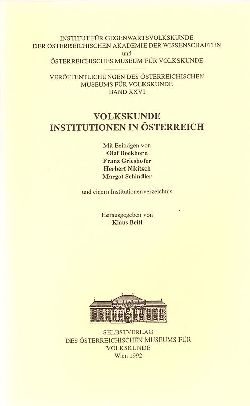 Volkskunde - Institutionen in Österreich