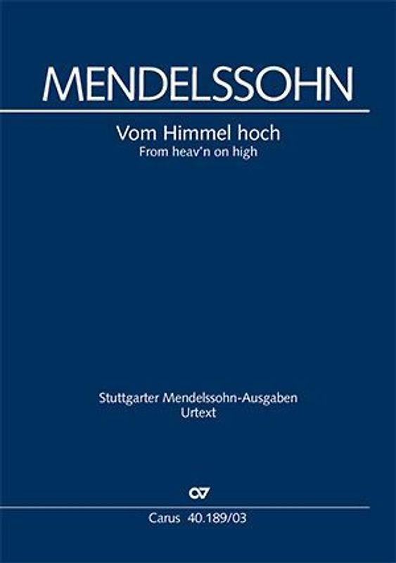 Vom Himmel hoch (Weihnachtskantate), Klavierauszug