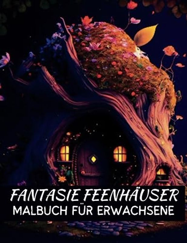 Fantasie Feenhäuser Malbuch für Erwachsene: Tauche ein in eine magische Welt mit zauberhaften Feenhaus-Illustrationen zum Ausmalen und Entspannen