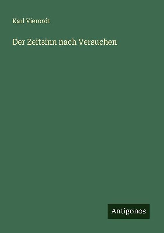 Der Zeitsinn nach Versuchen