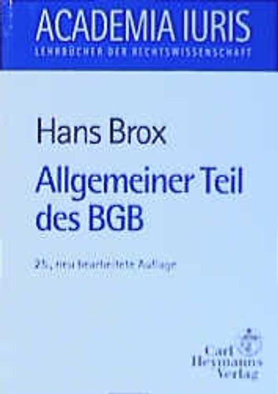 Allgemeiner Teil des BGB
