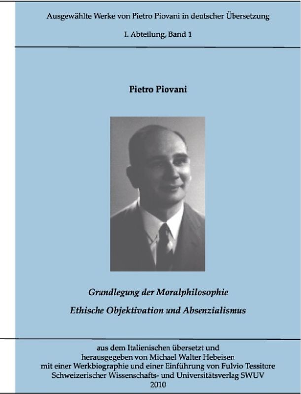 Ausgewählte Werke von Pietro Piovani in deutscher Übersetzung