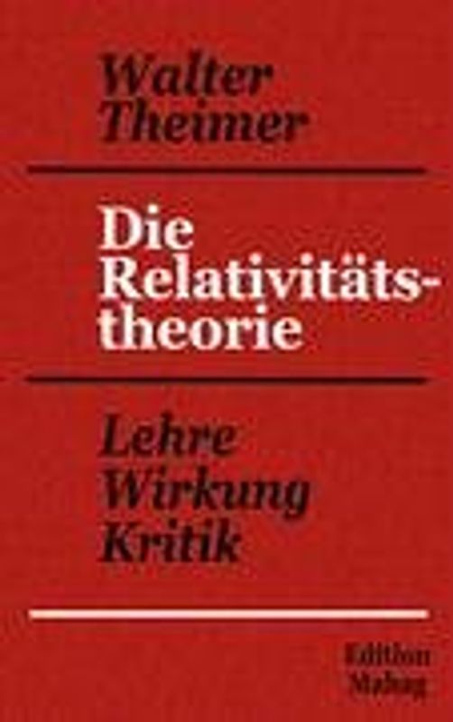 Die Relativitätstheorie