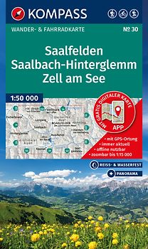 KOMPASS Wanderkarte 30 Saalfelden, Saalbach-Hinterglemm, Zell am See 1:50.000