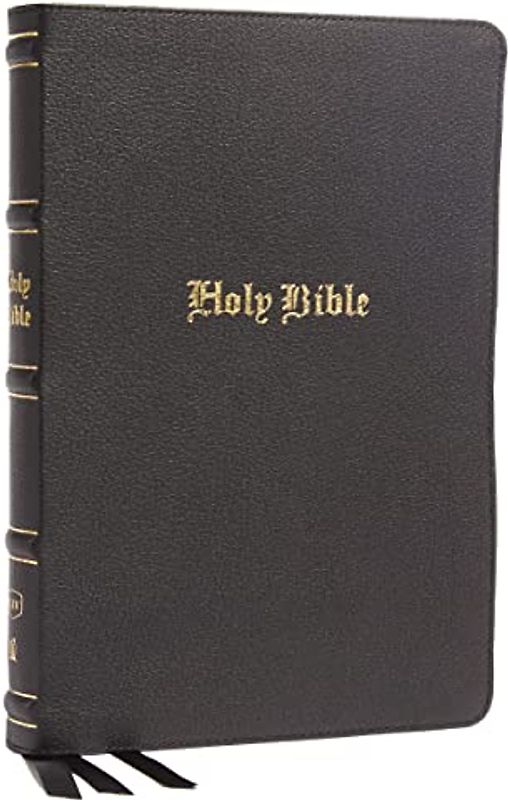 KJV Holy Bible: Large Print Thinline, Black Genuine Leather, Red Letter, Comfort Print: King James Version
