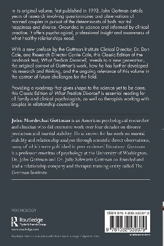 What Predicts Divorce?