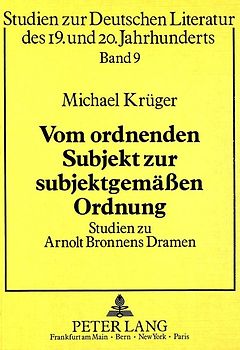 Vom ordnenden Subjekt zur subjektgemässen Ordnung