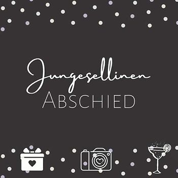 Jungesellinen Abschied: JGA Erinnerungsbuch in schwarz mit 50 Seiten für eure Glückwünsche, Fotos und vieles mehr | Gästebuch Jungesellinenabschied