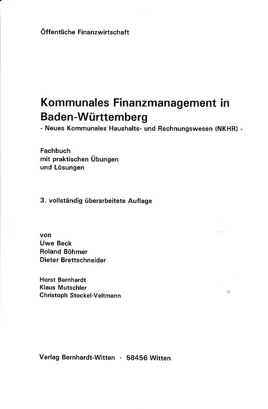 Kommunales Finanzmanagement in Baden-Württemberg