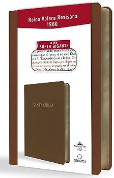 Biblia Reina Valera Revisada 1960 Letra Súper Gigante, Símil Piel Marrón / Spanish Bible Rvr 1960 Super Giant Print, Brown Leathersoft