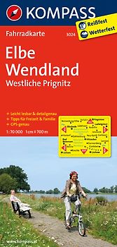 KOMPASS Fahrradkarte 3024 Elbe - Wendland - Westliche Prignitz 1:70.000