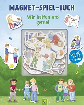 Magnet-Spiel-Buch Wir helfen uns gerne! Lernspaß mit 16 Magneten