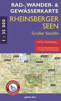 Rad - Wander- und Gewässerkarte Rheinsberger Seen, Großer Stechlin