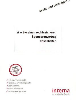 Wie Sie einen rechtssicheren Sponsorenvertrag abschliessen