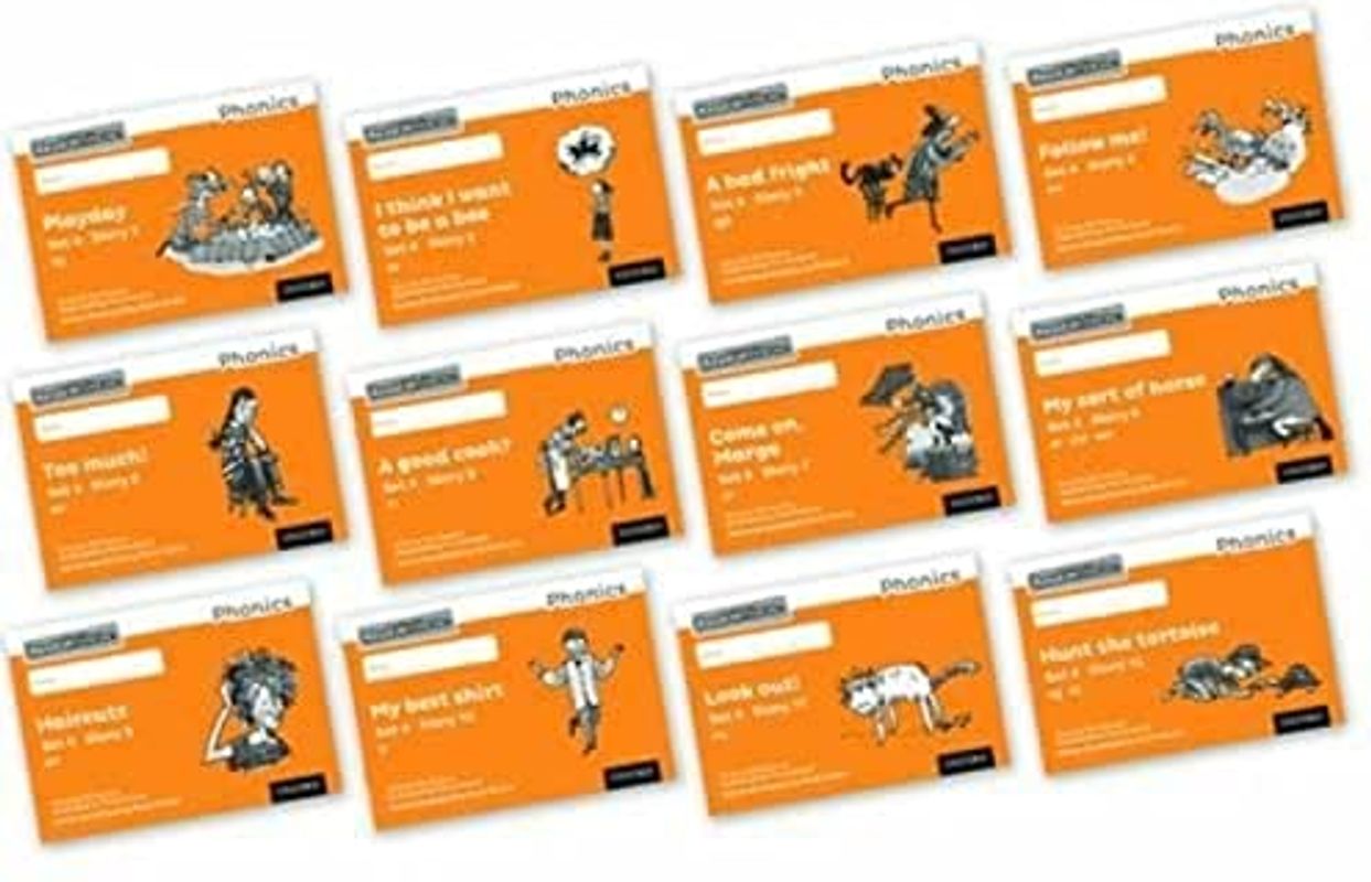 Read Write Inc - Phonics Set 4 Orange Story Books - Black and White Pack of 12 (NC READ WRITE INC - PHONICS)